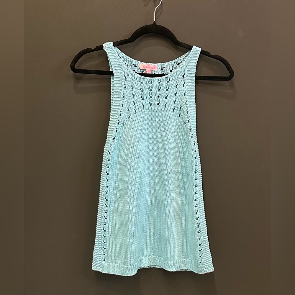 Lilly Pulitzer | Light Blue Knit Tank Top | Women’s Small | EUC | Spring Summer